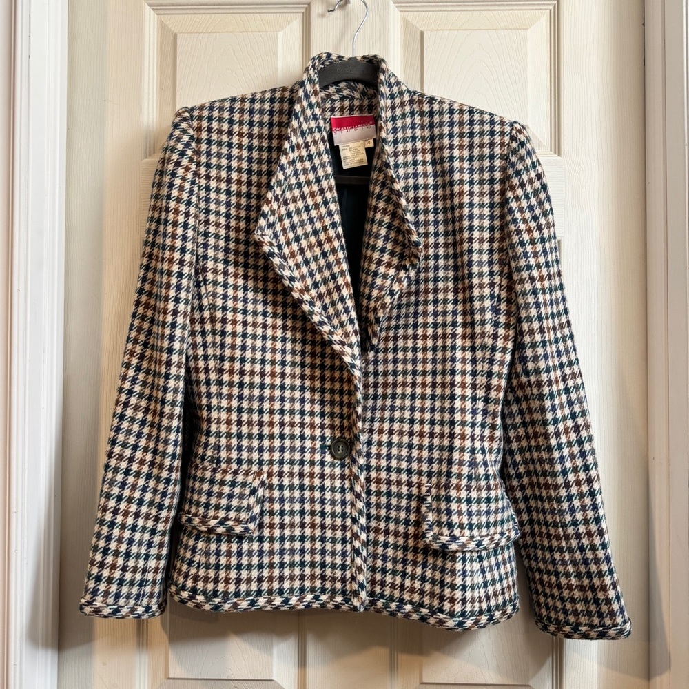Oscar de la Renta Houndstooth Blazer